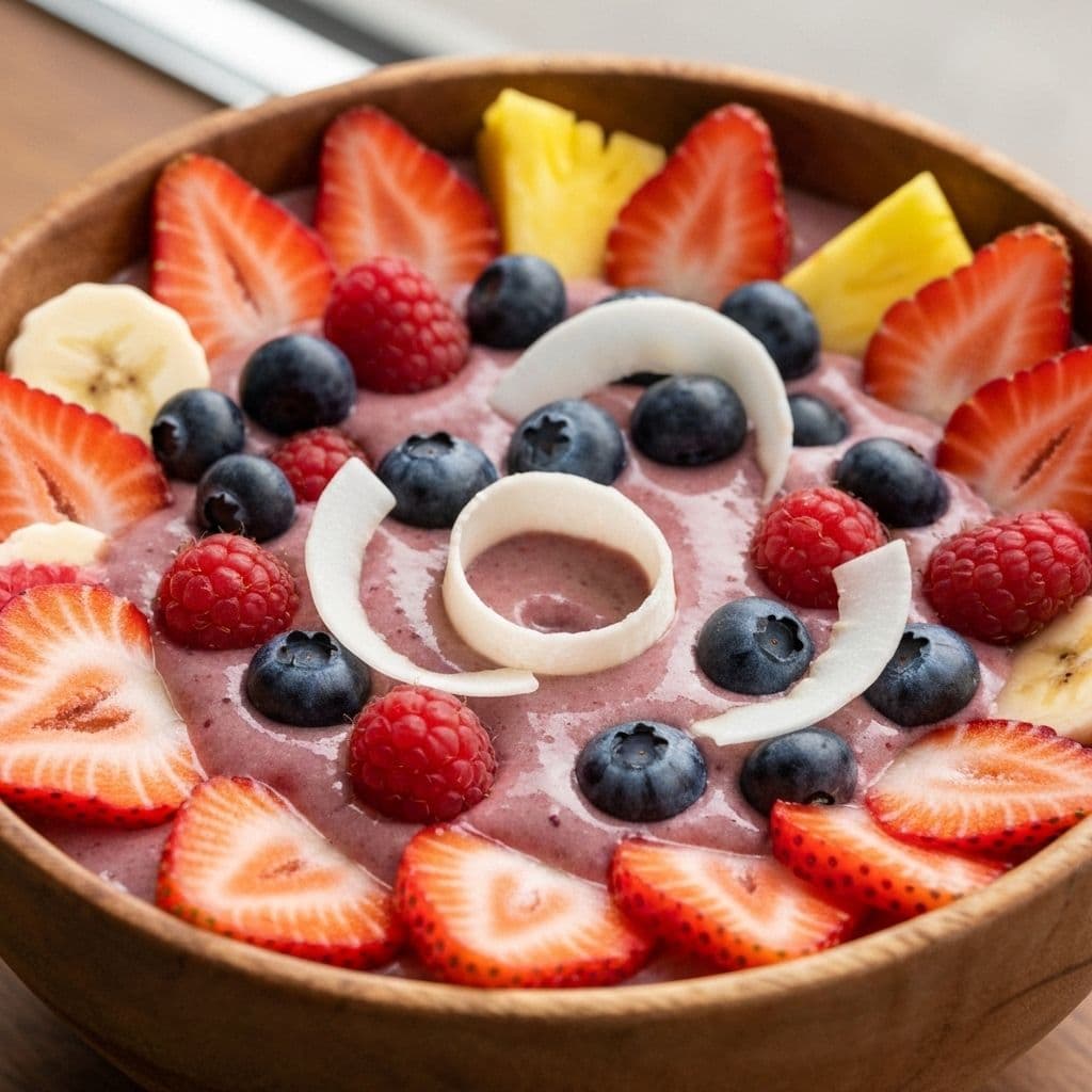 Colorful smoothie bowl